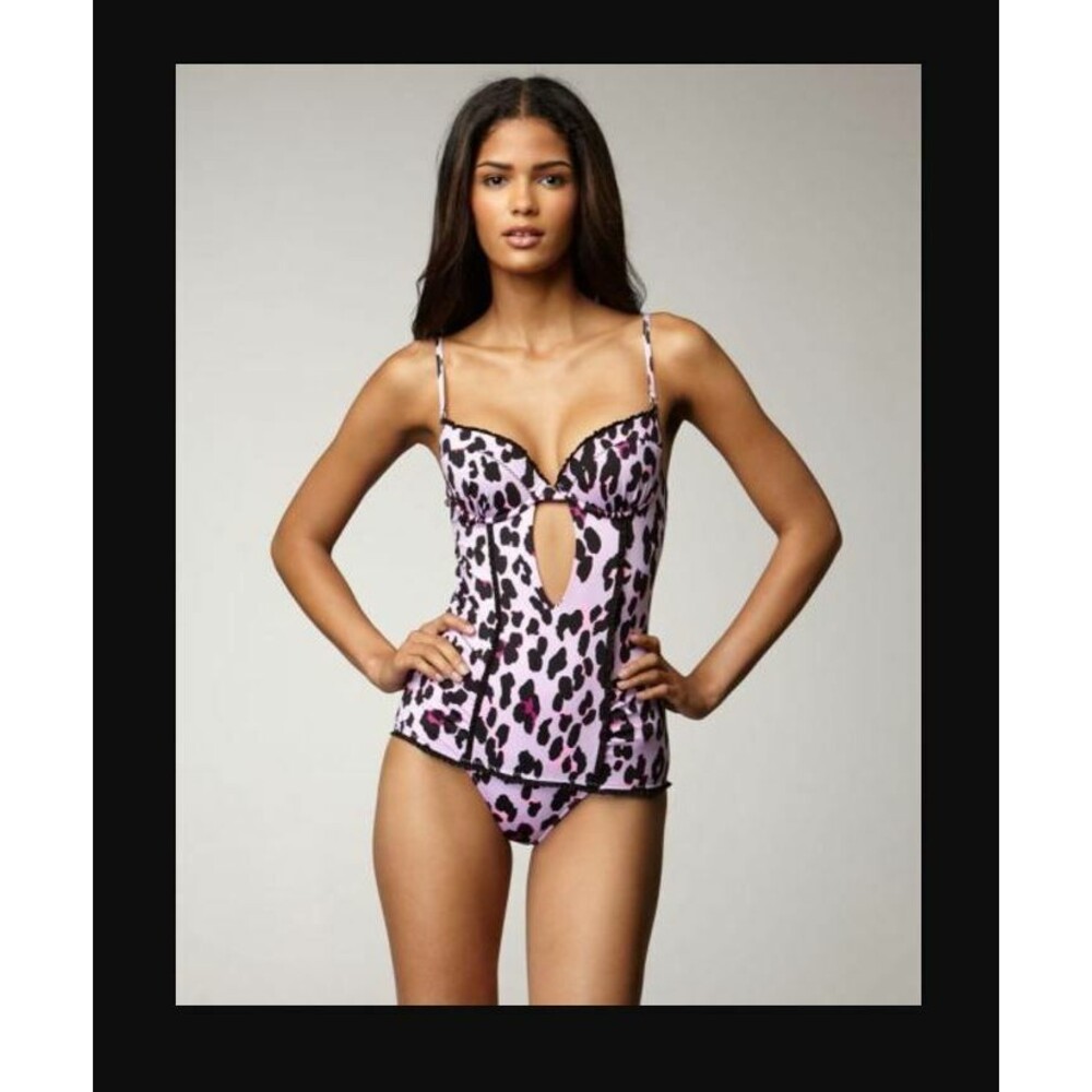 Nanette Lepore XS Purple Vixen Boudoir Underwire One Piece Swim Bathing Suit